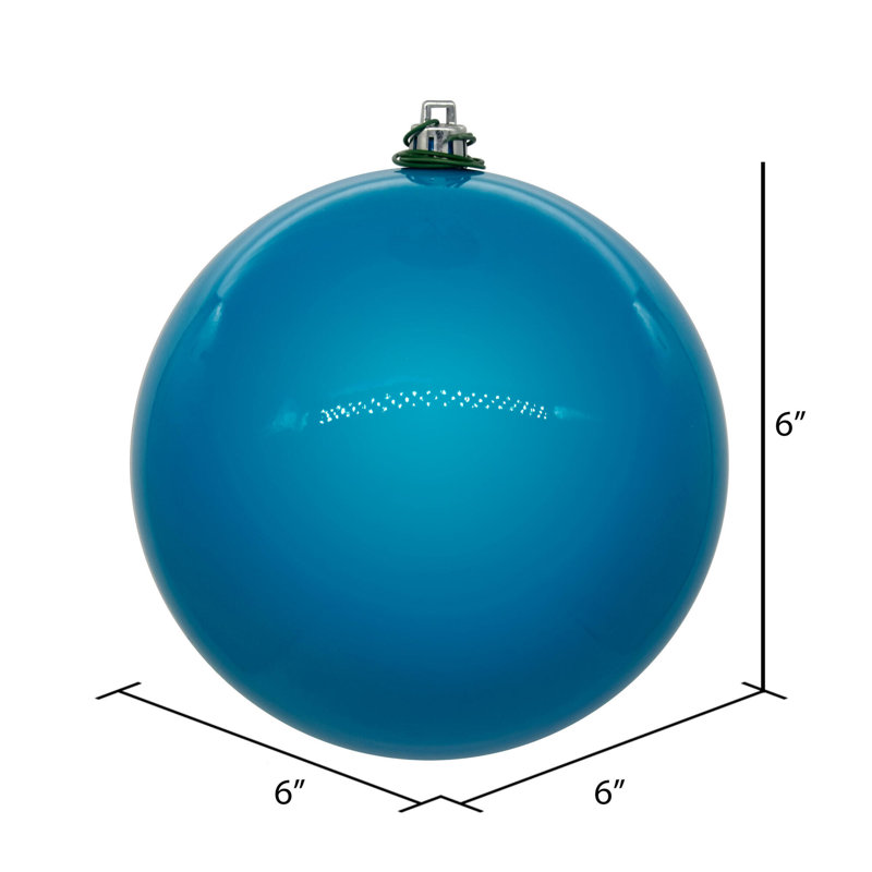 Ensemble d'ornement boule 4 pièces, Turquoise, H 6 po x l 6 po x P 6 po