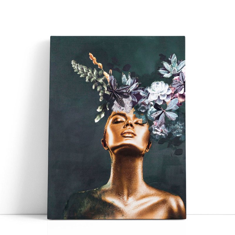 Gold Couture 2 - reproduction d'art sur toile, H 48 po x l 36 po