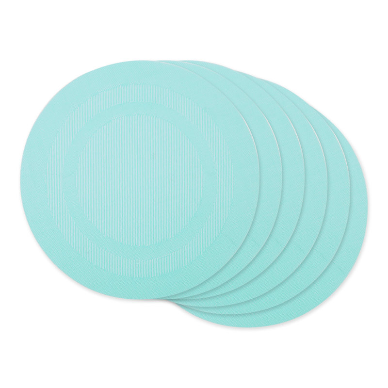 Ensemble de napperons en vinyle 6 pièces Canas, Turquoise