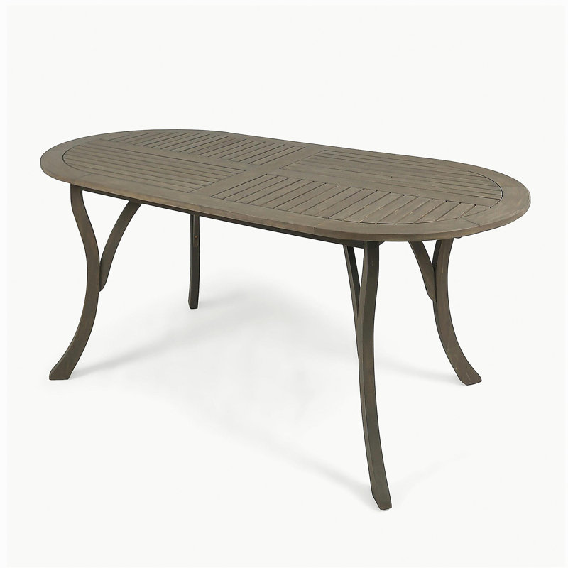 Acacia Wood 70" Dining Table, Gray