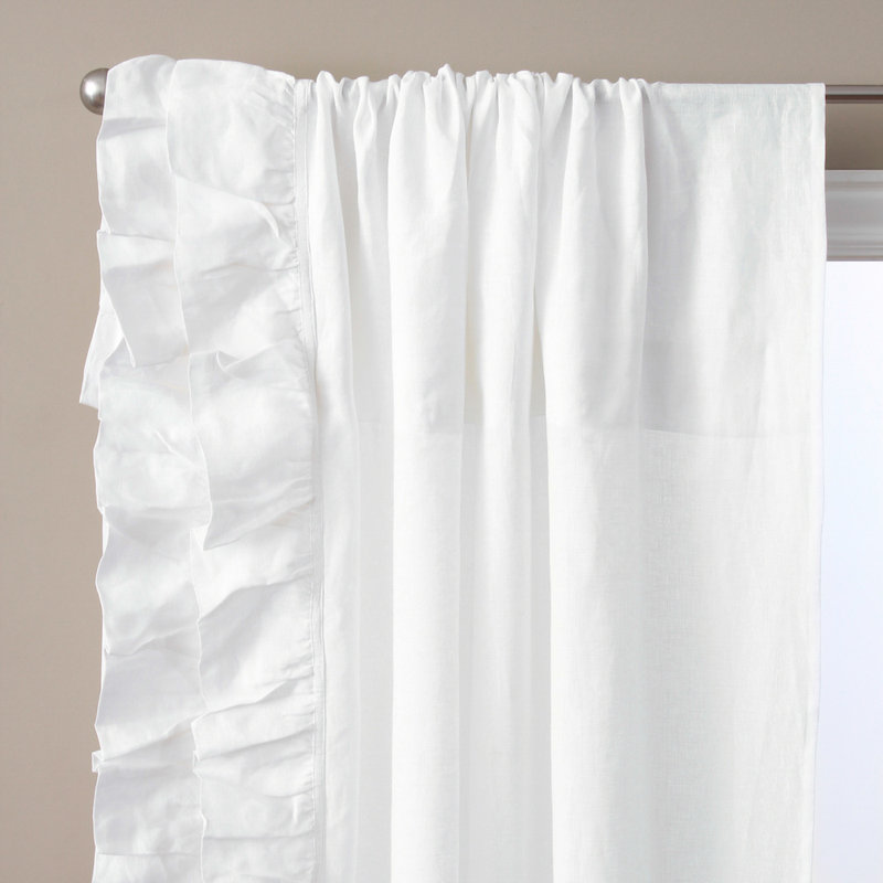 Kamari Semi Sheer Curtain, White