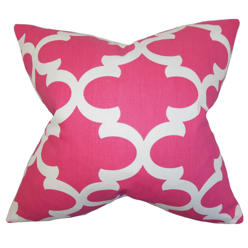  100% Cotton Throw Pillow, Candy Pink, 18" x 18", Pillow Cover Only - No Insert