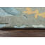 Tapis turquoise en laine touffeté à la main Hames-27420377