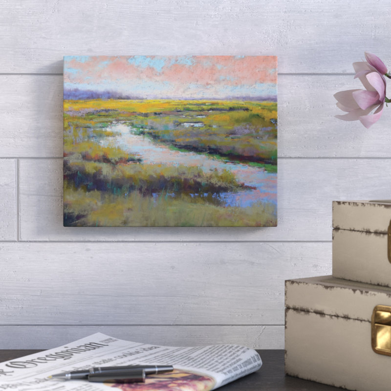« a glimmer on the marshaling », reproduction d’impression sur toile, H 36 po x l 48 po x P 2 po