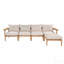 Canapé d'extérieur en bois d'acacia Terassi, finition teck clair avec coussin beige Terassi