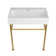 30"L x 16-1/2"W Ceramic Rectangular Console Bathroom Sink with Faucet Hole and Overflow