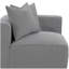 Chaise de coin Amherst Grey avec coussin décoratif