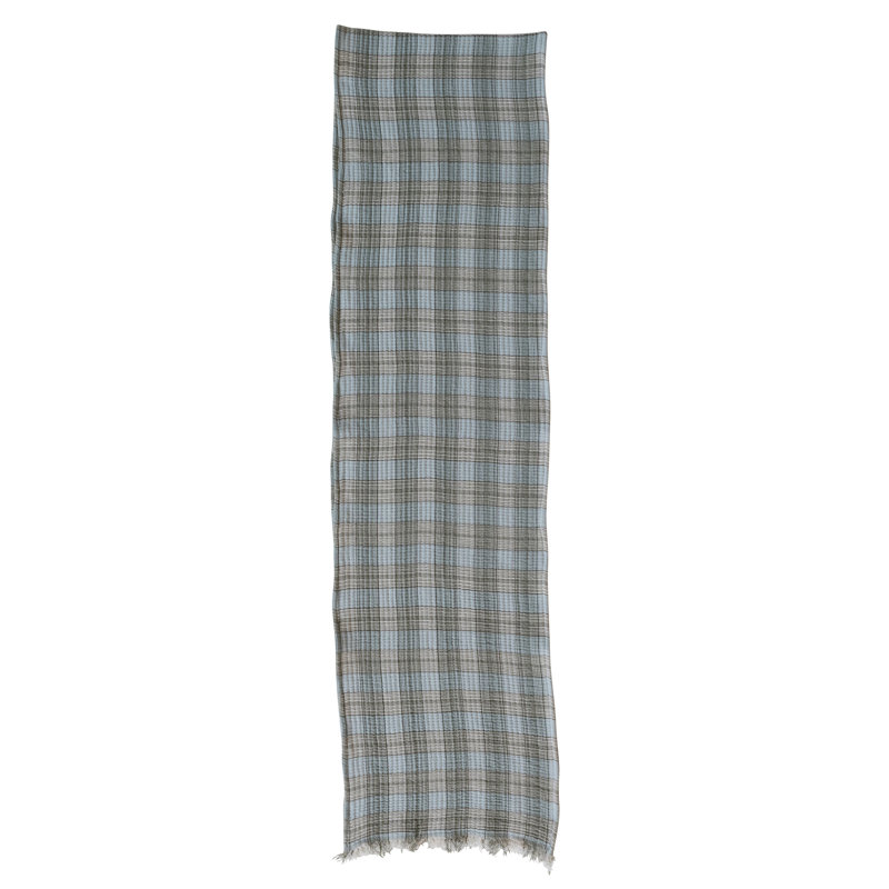Woven Cotton Double Cloth Table Runner With Frayed Edges