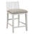 Transitional Design And 3-Piece Pack Counter Height Set Table W Display Shelf USB Ports And 2X Counter Height Chairs Fabric Upholstered Dining Furniture