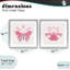 «Pink Folk Butterflies», ensemble de 2 reproductions encadrées sous verre, par Kim Allen-1708861119-1708861116