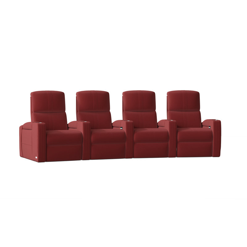 Rangée de cinéma maison Flash HR Series (rangée de 4), Rouge luxueux