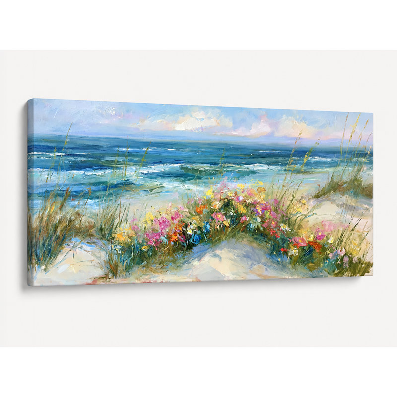 Art mural bord de mer côtier Bloom, H 27,5 po x l 55 po x P 1,5 po, H 27,5 po x l 55 po x P 1,5 po