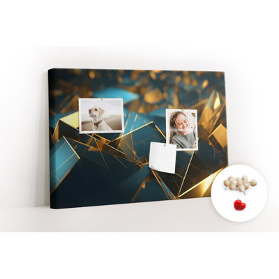Wall Mounted cork board with print wall art notice boards home office bulletin board ideas Elegant abstraction