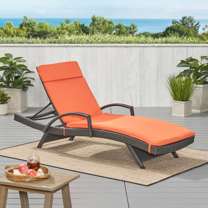 Outdoor Lounge Chair Cushion Only, Ivory, 1