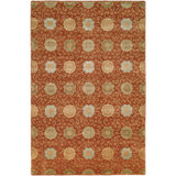 Faridkot Floral Area Rug in Rust