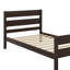 Structure de lit simple avec tête de lit simple et pied de lit, lit plateforme en bois sans sommier-894859918