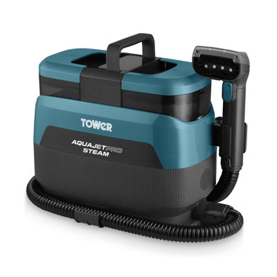 Tower Aquajet Pro Spot Cleaner with Steam, 1250ml Clean Tank, 1150ml Dirty Water Tank, 45 Minute Runtime, 1700W