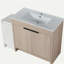 Meuble-lavabo autoportant de 48 pouces avec lavabo en céramique et armoires de rangement, porte à fermeture douce, armoire combinée, ensemble KD-1960700683-1960700684-1960700685