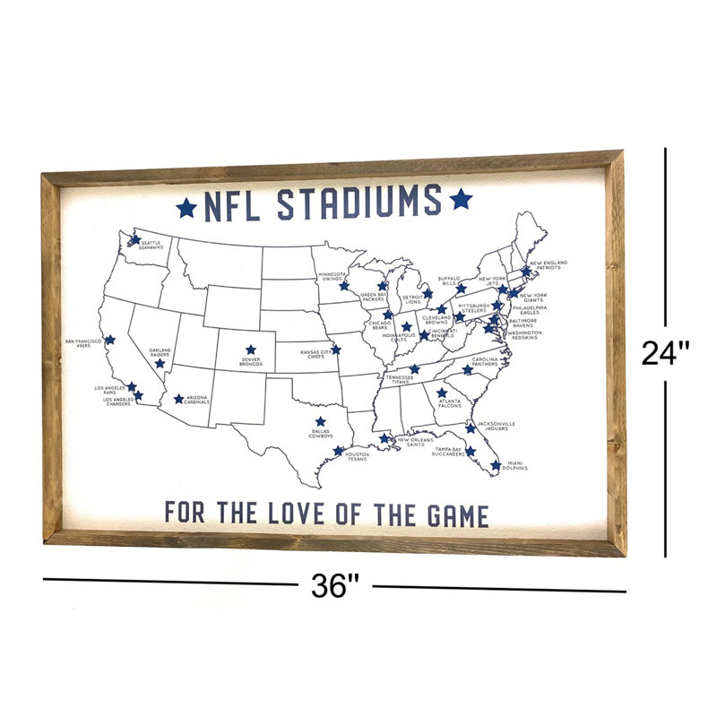 Nfl Stadium Map Pinboard