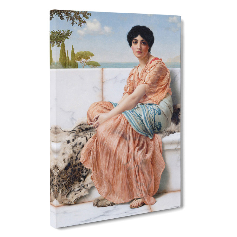 In The Days Of The Sappho by John William Godward - Wrapped Canvas Painting, 60cm H x 40cm W x 3cm D