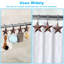 Crochets de rideau de douche étoile, 12 crochets décoratifs en résine antirouille pour salle de bain, chambre de bébé, chambre à coucher, décor de salon (étoile)