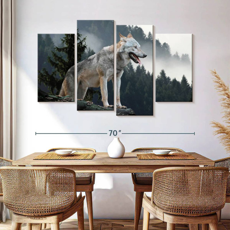Brampt Timber Wolf, 42" H x 68" W