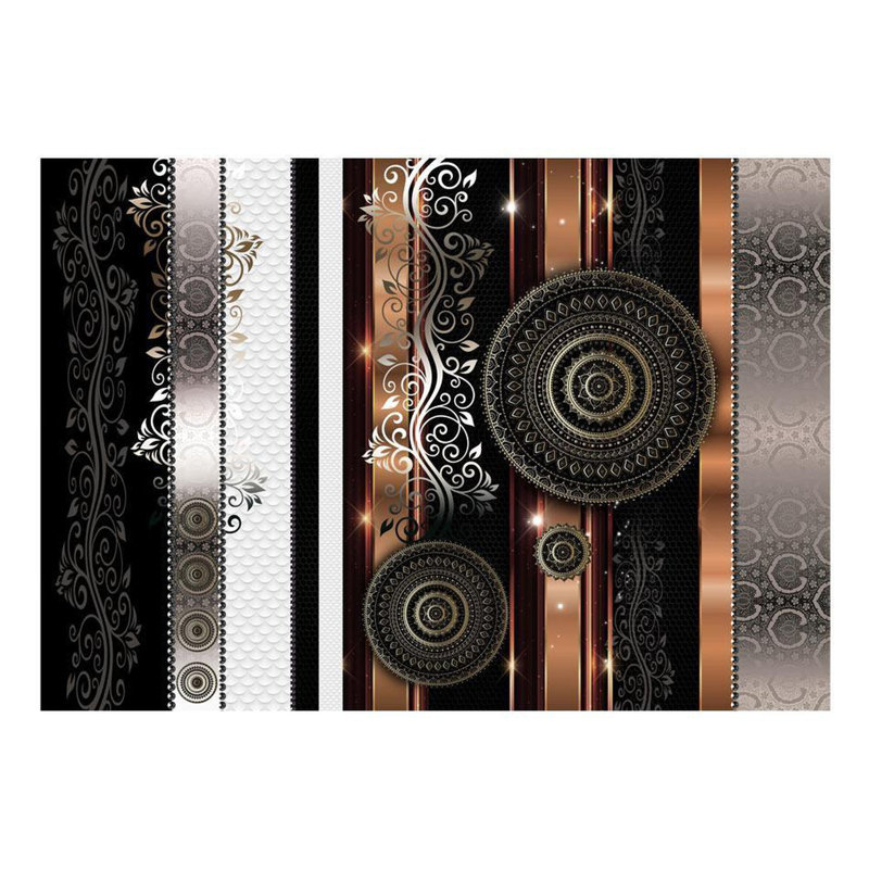 Murale Peel & Stick Glam - harmonie dorée, L 110 po x l 154 po