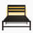 Twin Size Bed Frame Heavy Duty Platform Bed Frame With Headboard, USB Charging Station, LED Bed, No Box Spring Needed, Mattress Foundation, Strong Steel Slats-1949060908