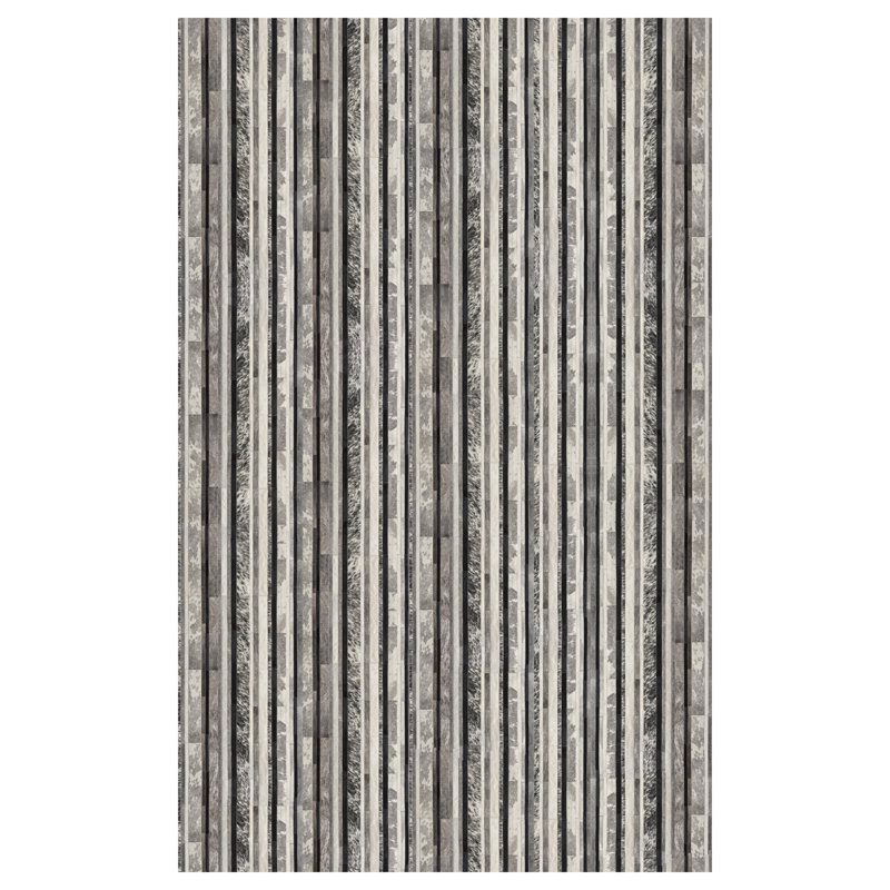 Juno Cowhide Striped Area Rug, Rectangle 10' x 14'