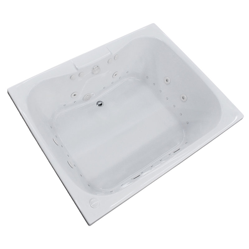 Dominica 58'' x 40.5'' Undermount Acrylic Bathtub