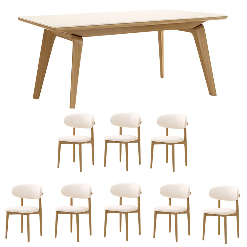 Modern simple fashion rectangular dining table set