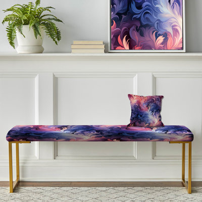 Banc abstrait tapissier doré