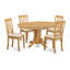 Ensemble de table de salle à manger 7 pièces composé d'une table de salle à manger ovale avec rallonge papillon et 6 chaises de salle à manger en tissu de lin, chêne-1016550270-941342117-1016550268