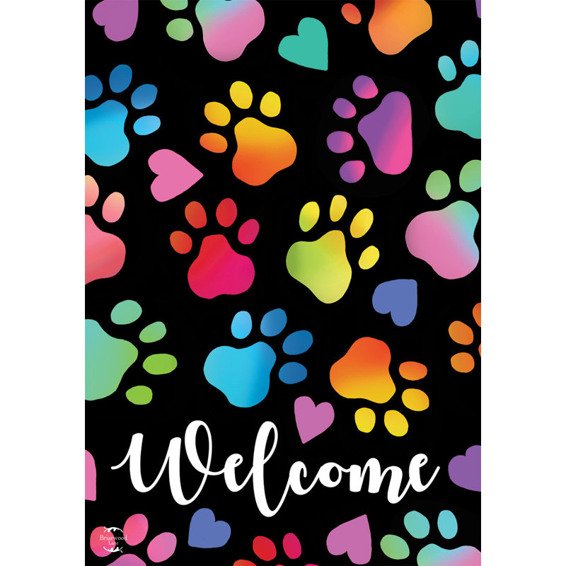 Drapeau Rainbow Pawprints Welcome House