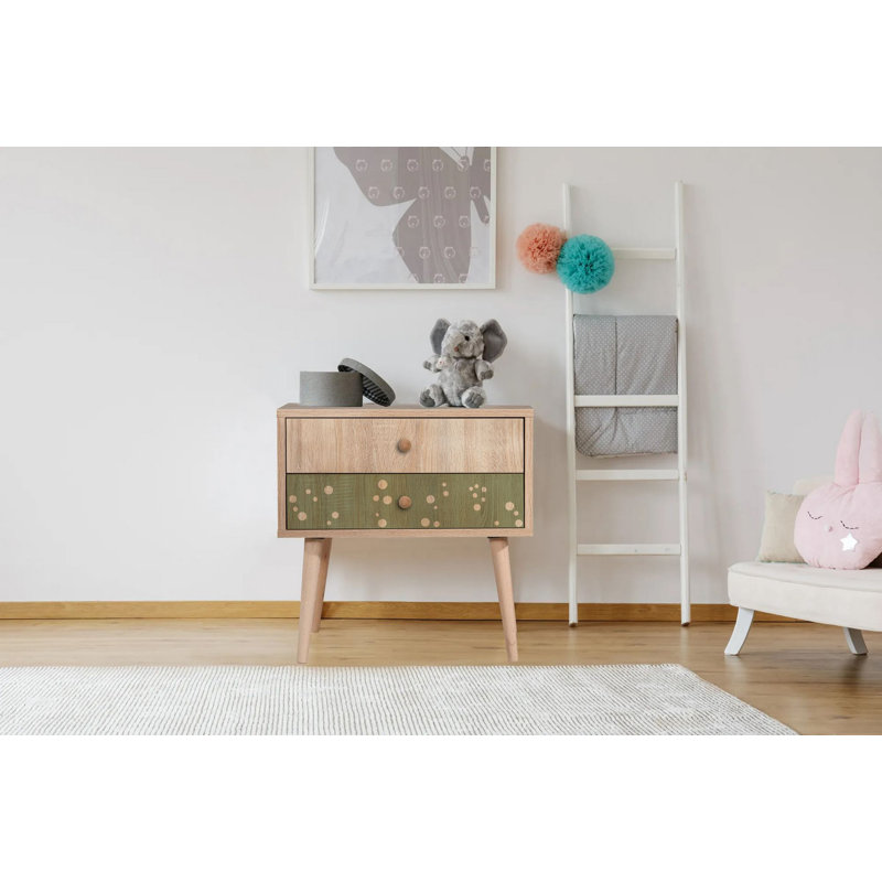Vella 60cm W Manufactured Wood Bedside Table