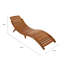 200cm Long Reclining Acacia Single Chaise