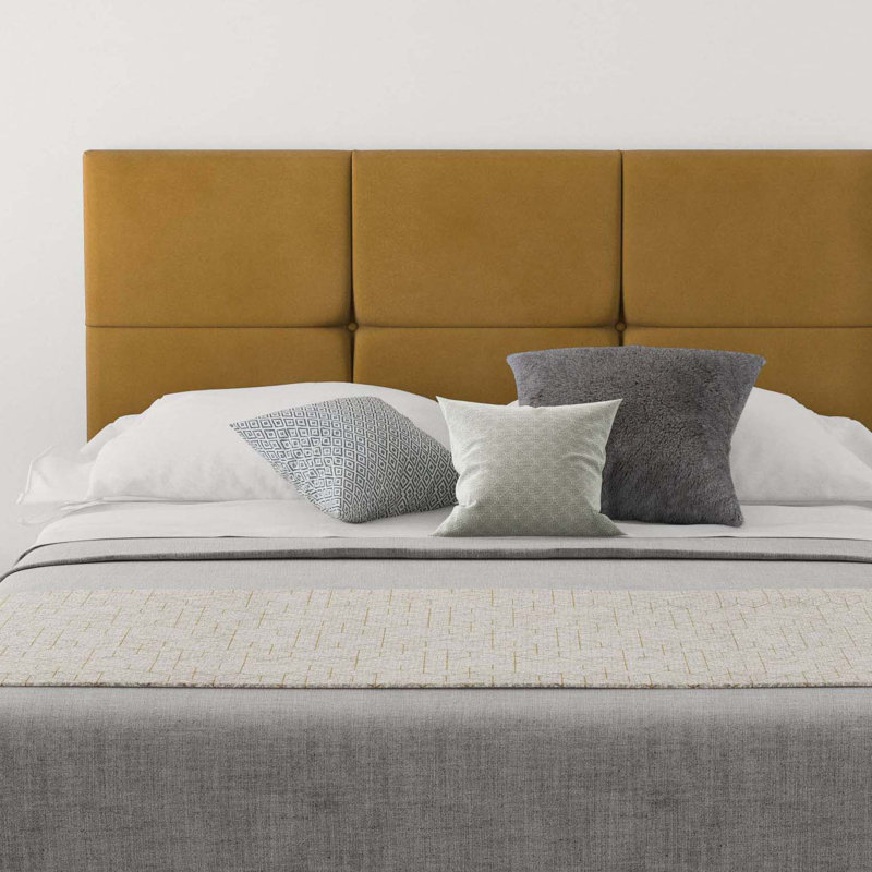 Kellen Upholstered Headboard, Single (3'), Velvet Ochre