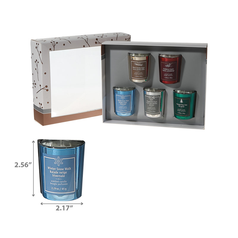 Ensemble de bougies parfumées 5 pièces
