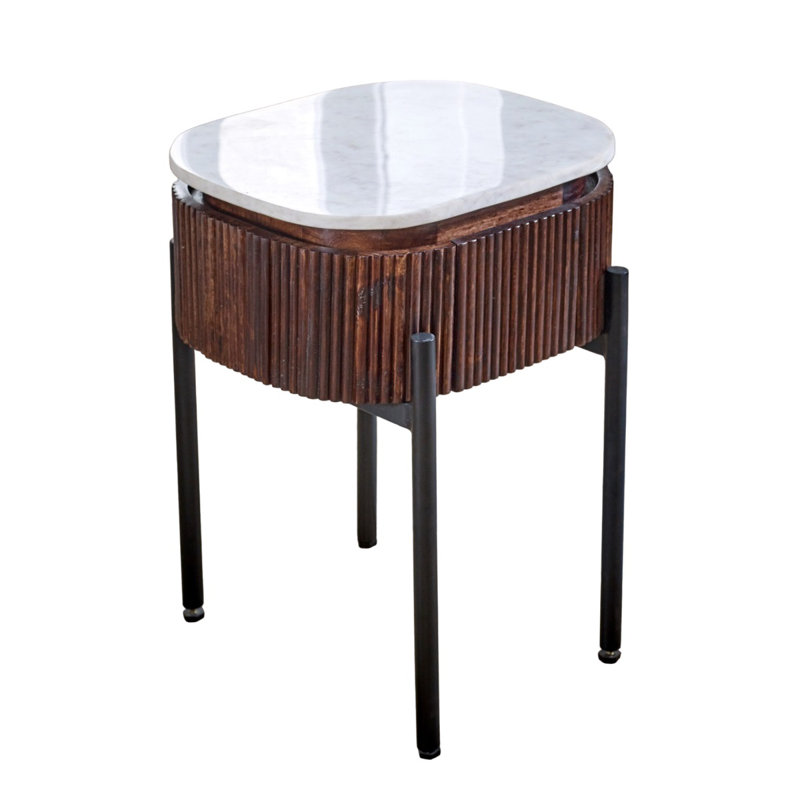 Junien Side Table with Storage