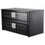 Coffre à outils robuste en aluminium noir pour plateau de camionnette – Tiroir verrouillable à deux niveaux, rangement étanche pour camionnette, VR, remorque – 61 x 46 x 51 cm, noir