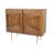 Wood Cabinet Modern Transitional Style with Dimensional Front Panel Tapered Legs for Home Office Bedroom or Living Room Use - 32" Brown