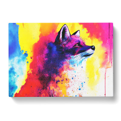 Dripping Fox Vol.2 Abstract - Wrapped Canvas