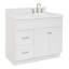 Meuble-lavabo sur pied simple 42 po avec plateau en quartz Hamlet-94003820