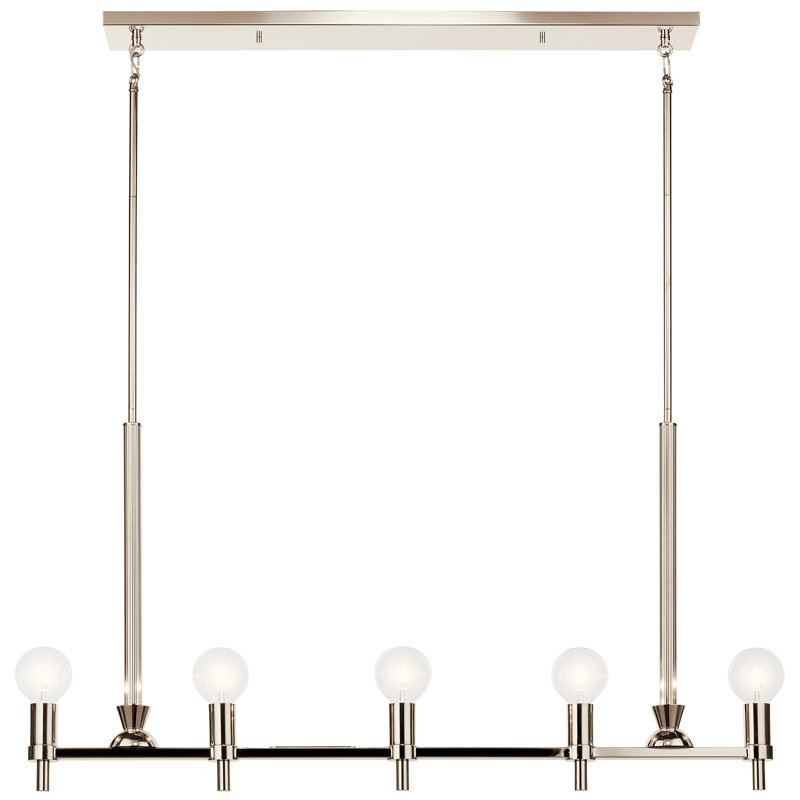 Lustre linéaire Torvee 5Lt, Nickel brossé