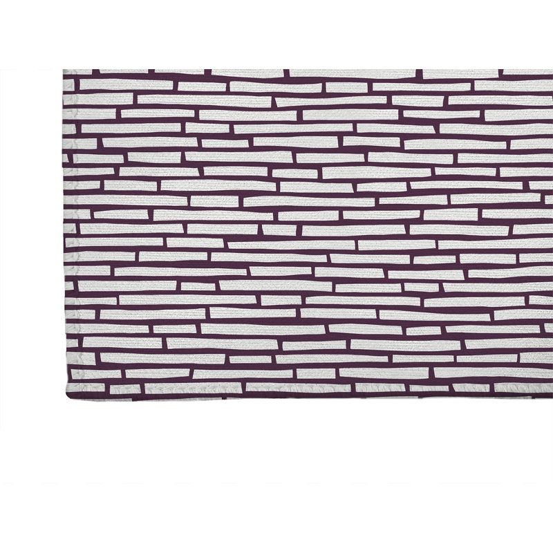 Tapis de cuisine à profil bas, Rectangle 3' x 5', Eggplant Striped