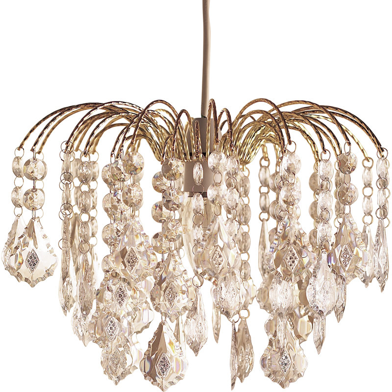 37cm Crystal Novelty Pendant Shade, 27cm H x 37cm W