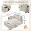 Sleeper Sofa Couch Bed,Oversized Chaise Lounge Chair Cozy Cloud Couch-369581547