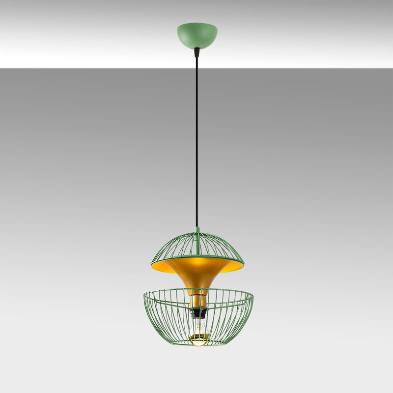 Luminaire suspendu sphère 3 lumières Milagros, Vert