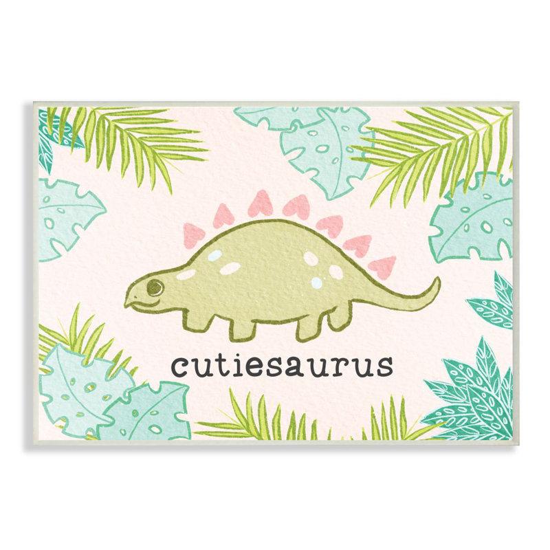 Baltes Cutiesaurus Dinosaur Kids Design, Plaque murale, H 10 po x l 15 po x P 0,5 po
