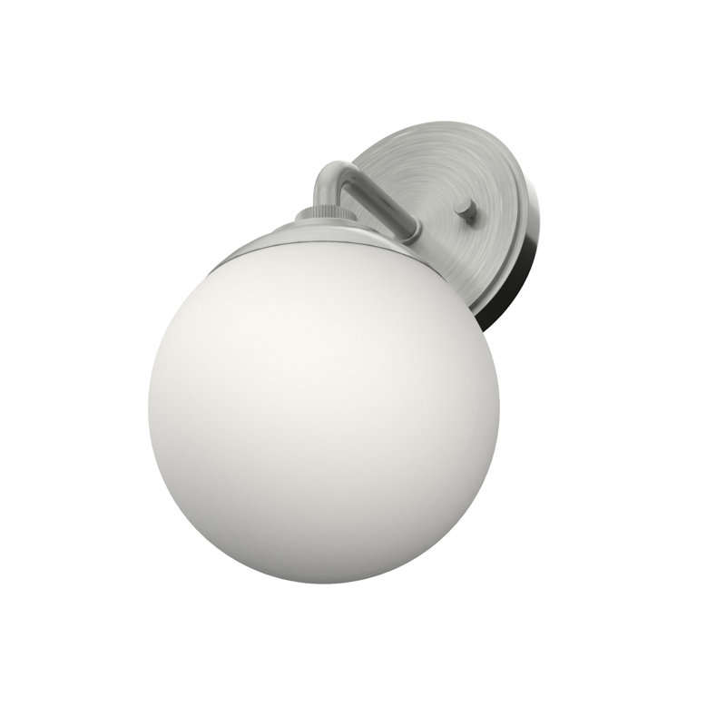 Hepburn Mid-Century Modern 6" Nickel Dimmable Wall Sconce